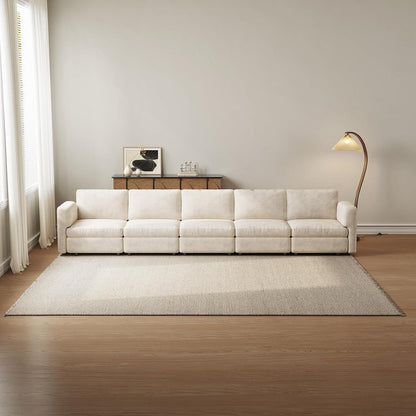 L-Form Ecksofa Stoff 4-Sitzer mit Ottomane & Stauraum