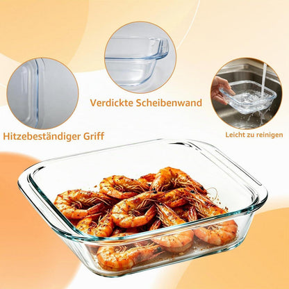 Auflaufform Glas Transparent 0.8L 19.5x16.8cm