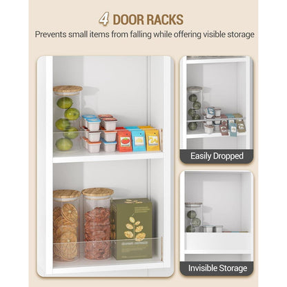 Weißer Buffetschrank mit Regalen & Schublade – Modernes Sideboard
