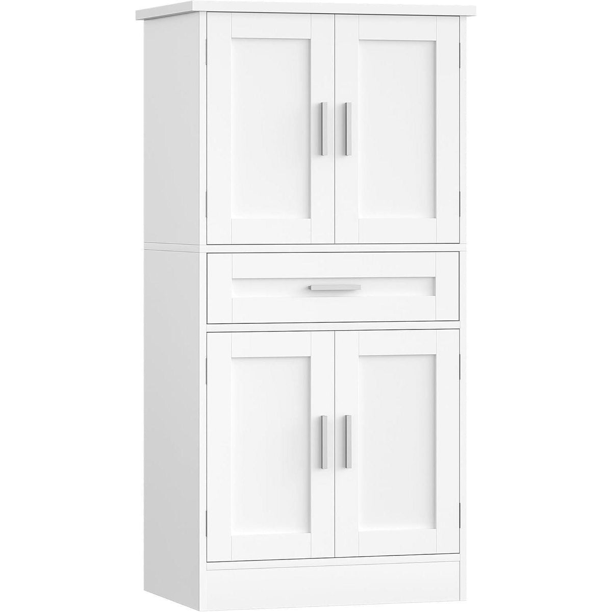 Weißer Buffetschrank mit Regalen & Schublade – Modernes Sideboard