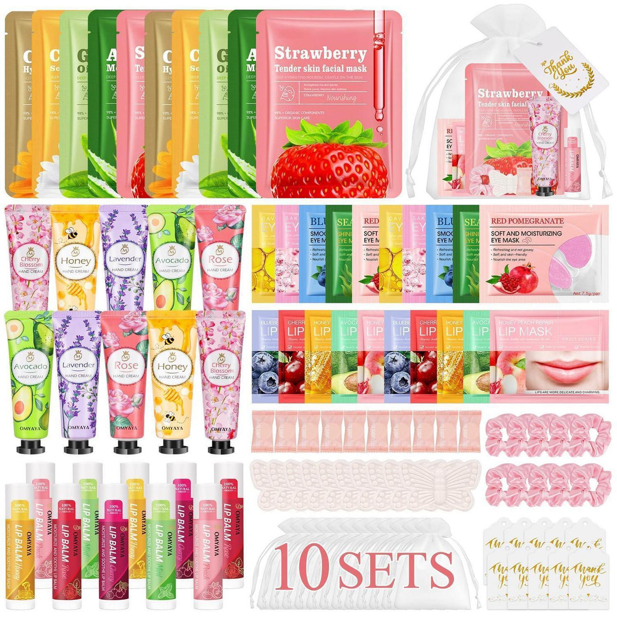 100-teiliges Hautpflege Geschenkset für Frauen & Mädchen