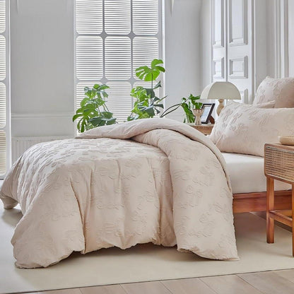 Boho Tufting Bettwäsche Set Beige 220x240cm