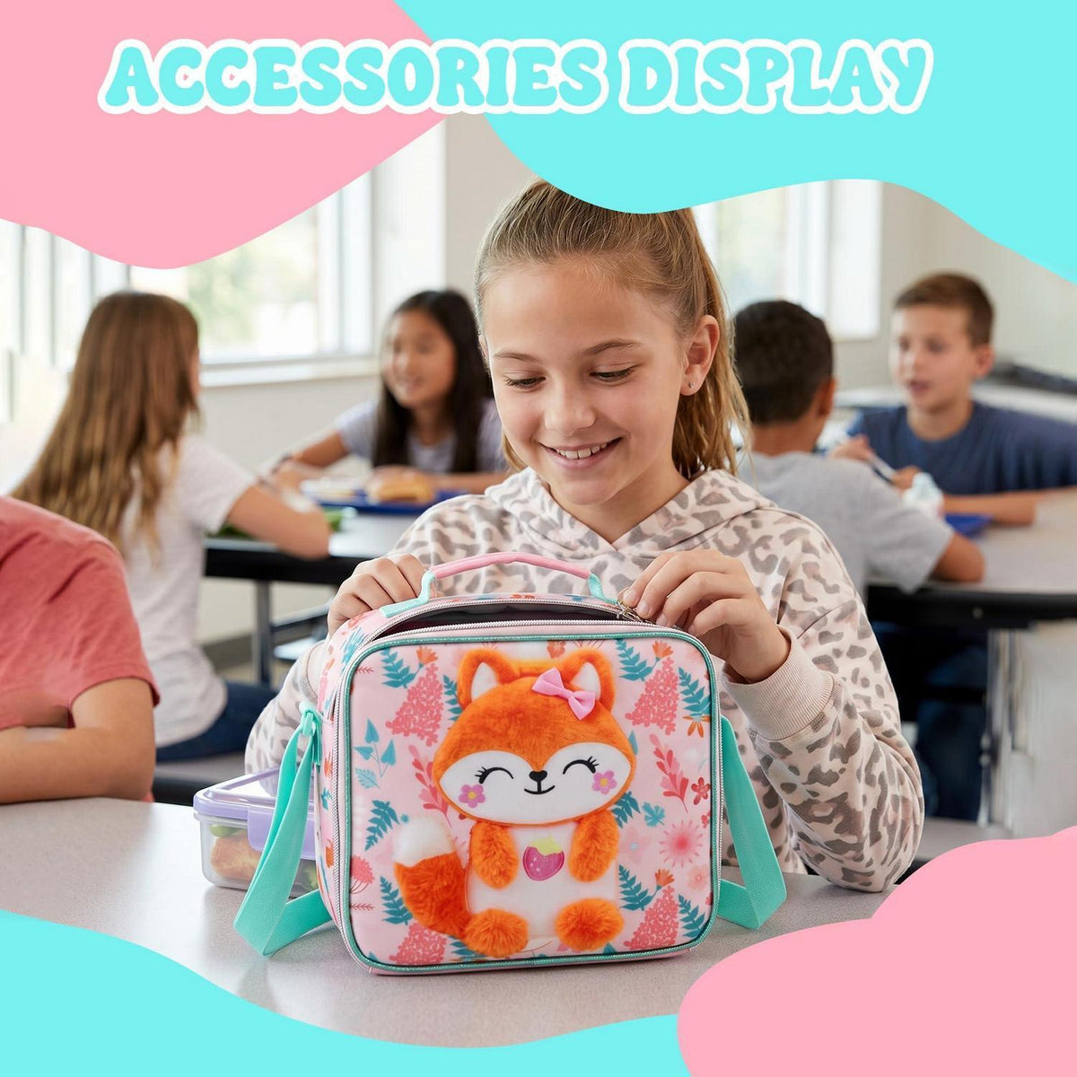 Schultrolley Mädchen Fuchs – Ergonomischer Rucksack mit Rollen & Zubehör