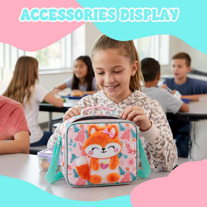 Schultrolley Mädchen Fuchs – Ergonomischer Rucksack mit Rollen & Zubehör