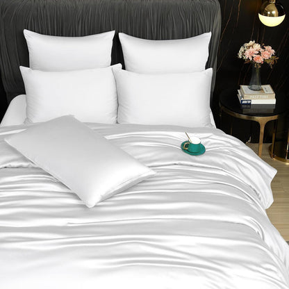 Bambus Bettwäsche Set 200x220 cm - Kühlend & Atmungsaktiv, Creme Weiß