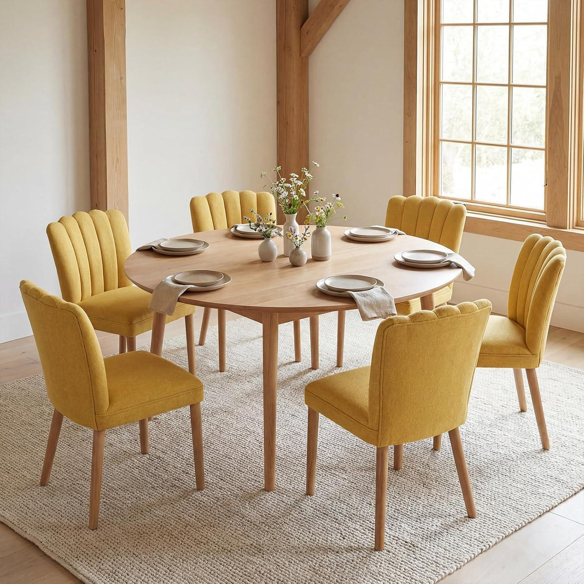 2er-Set Esszimmerstühle Gelb – Modern & Komfortabel