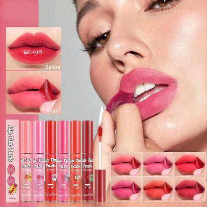 6er Set Peel-Off Lippenstift – Matte Lippenfarben für vollere Lippen