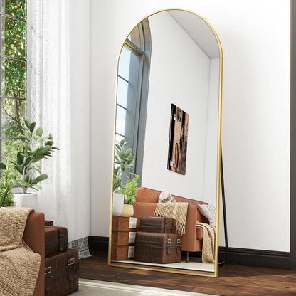 Ganzkörperspiegel Bogenförmig Gold | 170x70cm, Stand- & Wandspiegel