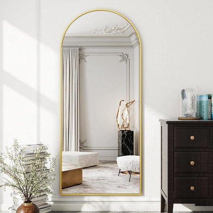 Ganzkörperspiegel Bogenförmig Gold | 170x70cm, Stand- & Wandspiegel