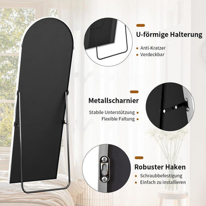 Ganzkörperspiegel Bogenförmig 170x70cm | Stand- & Wandspiegel Modern
