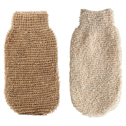 Peelinghandschuhe Jute & Hanf | Exfoliating Gloves für glatte Haut