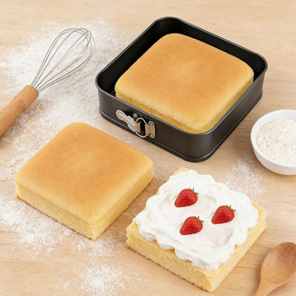 Quadratische Kuchenform Edelstahl 3er Set 24/26/28cm