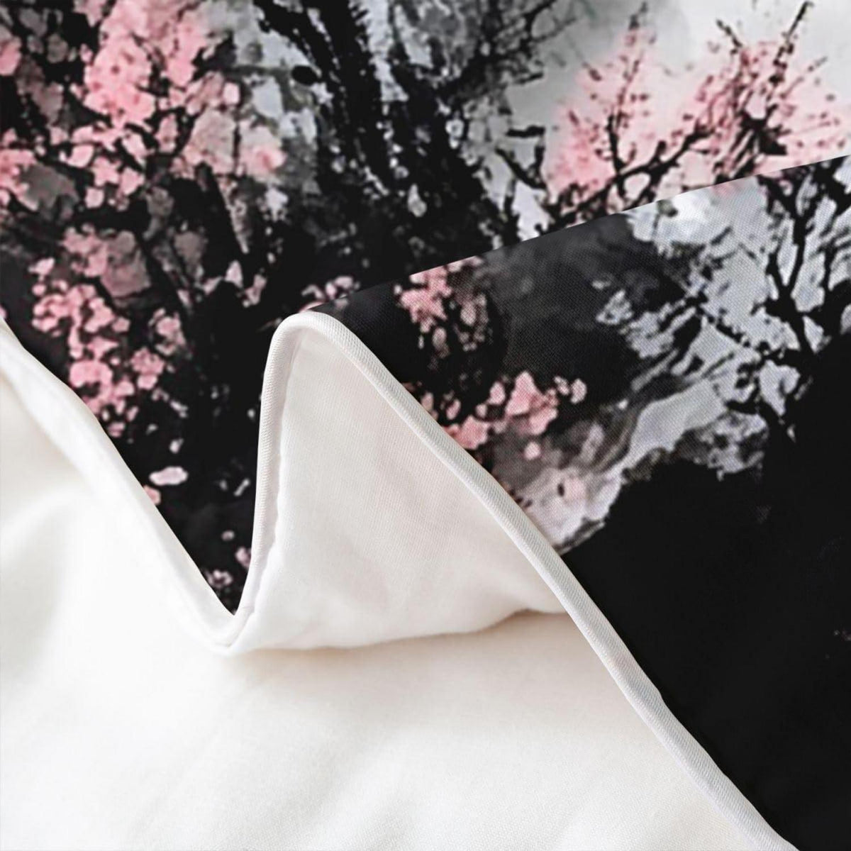 Tusche-Stil Bettwäsche-Set Japanische Kirschblüten 220x240