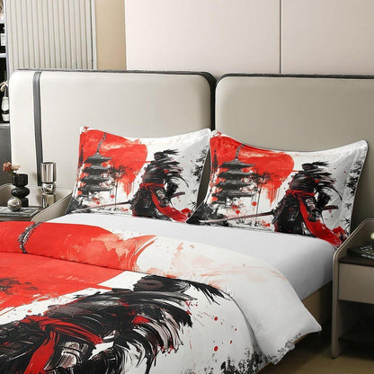 Japanisches Samurai Bettwäsche-Set 220x240 Baumwolle