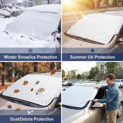 Frontscheibenabdeckung Winter – Schneefrei & Sonnenschutz für Autos