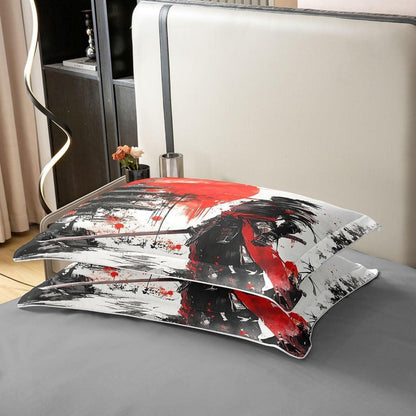 Japanisches Samurai Bettwäsche-Set 135x200 Baumwolle