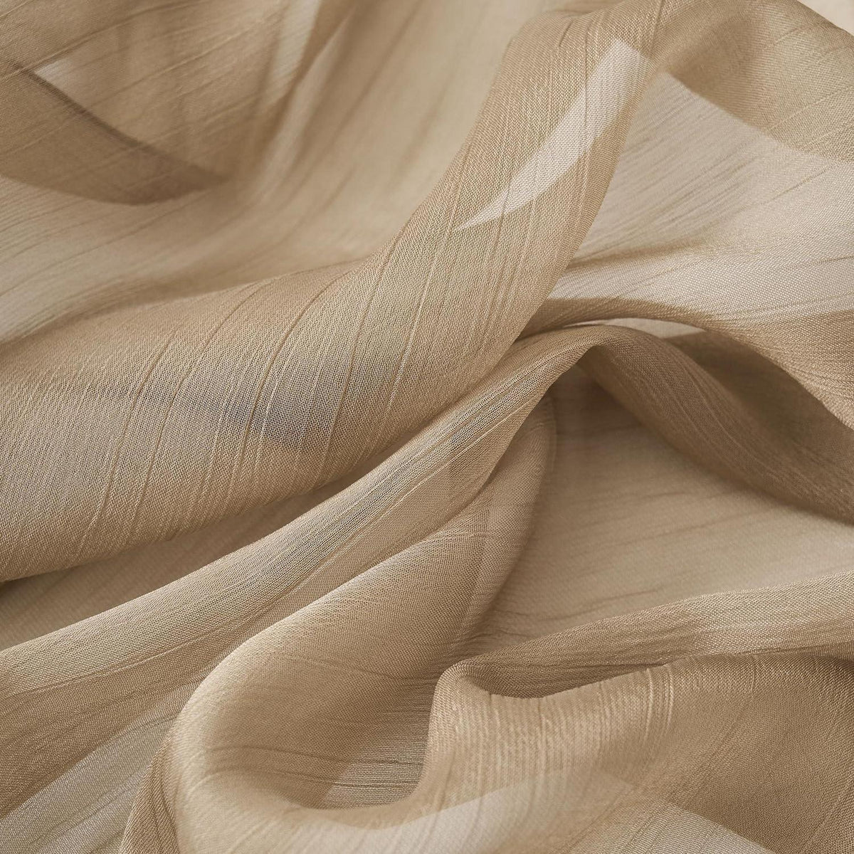 Chiffon Tischläufer 70x300cm – Hochzeit & Feier Deko Khaki Braun