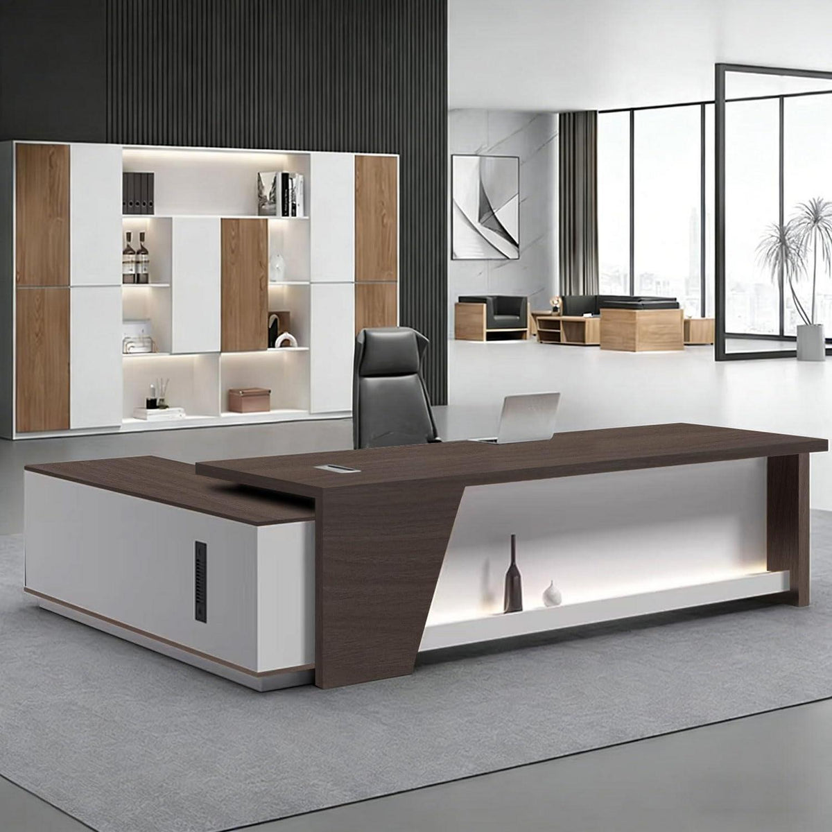 Moderner L-förmiger Schreibtisch mit Stauraum – 160x80cm