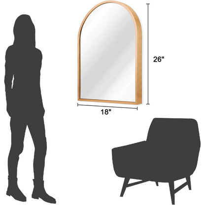 Goldener Bogen-Wandspiegel | 65x45 cm | Badezimmer & Deko