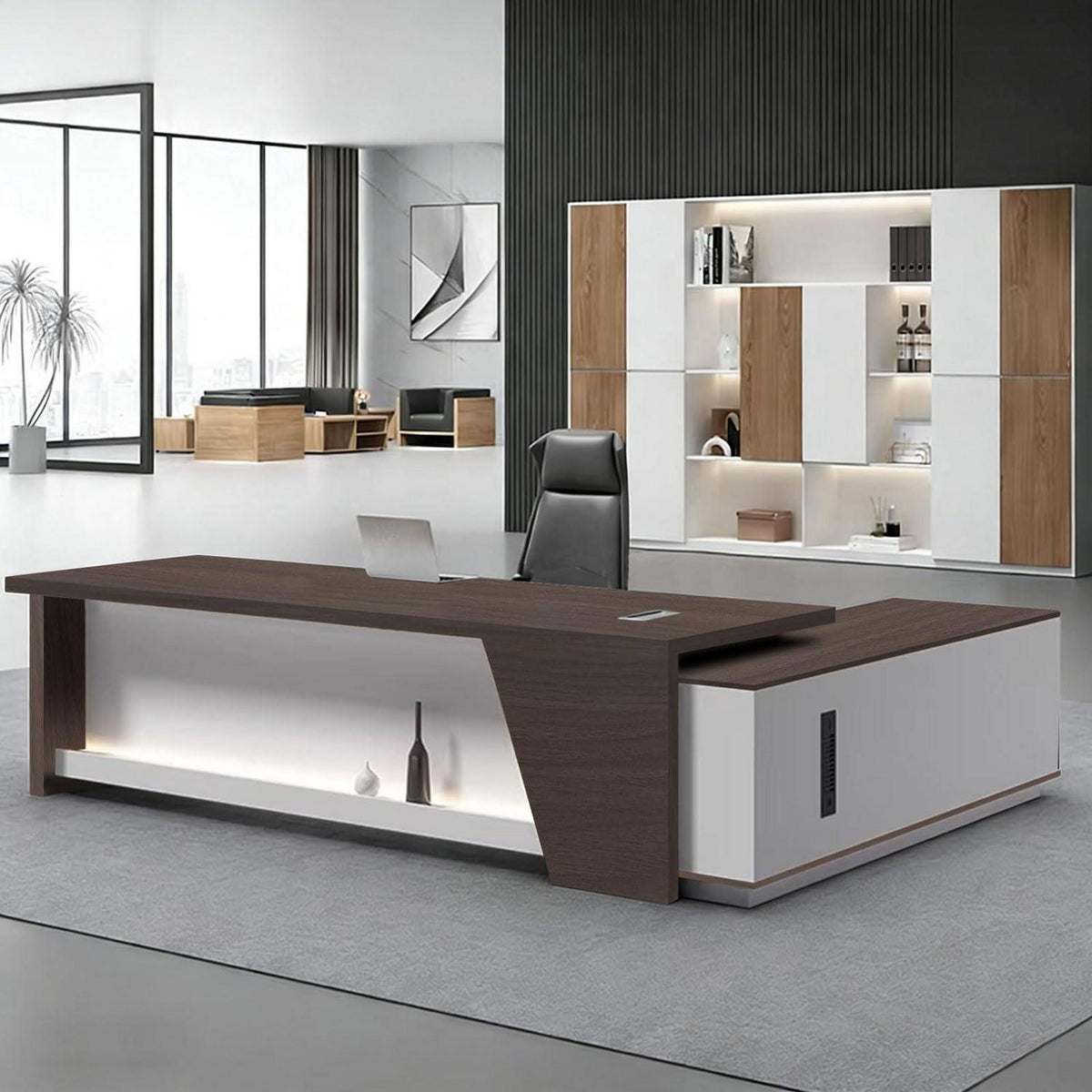 Moderner L-förmiger Schreibtisch mit Stauraum – 150x60x75cm