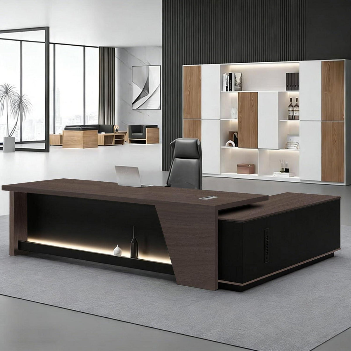 Moderner L-förmiger Schreibtisch mit Stauraum – Großzügiger Bürotisch 160x80cm