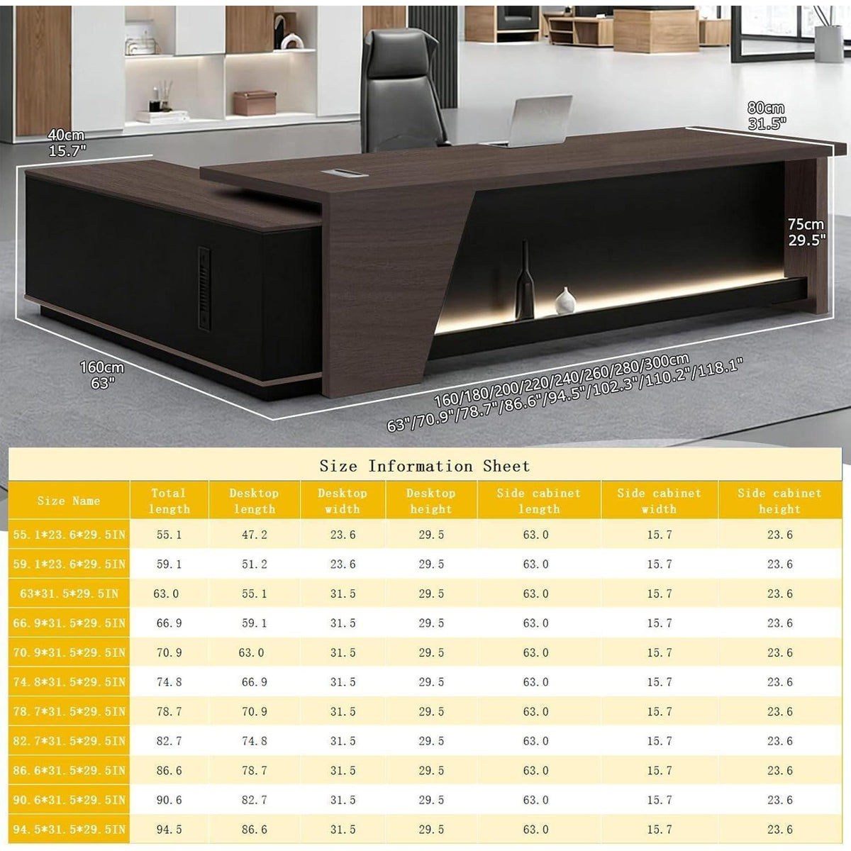 Moderner L-förmiger Schreibtisch mit Stauraum – Großzügiger Bürotisch 160x80cm