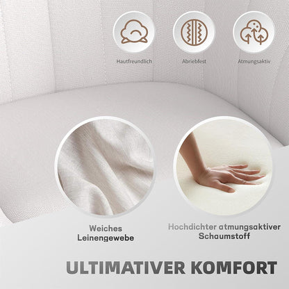 Youhauchair Barhocker Set 4 – Höhenverstellbar, Beige