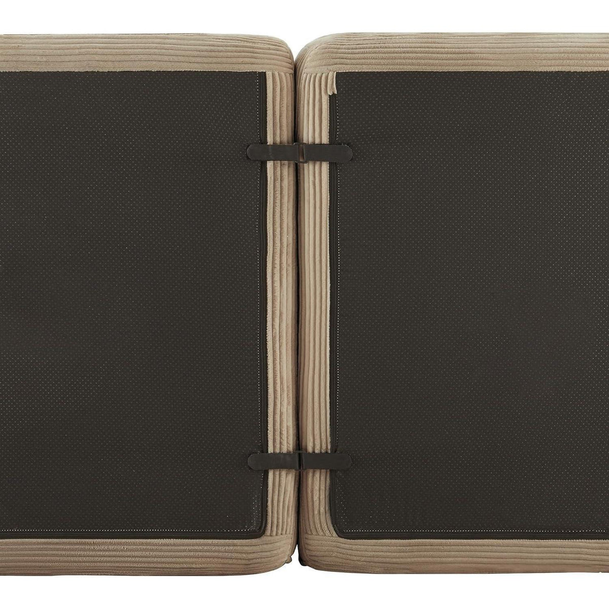 Modulares Ecksofa mit Cord – Bequemes Sofa ohne Aufbau Braun
