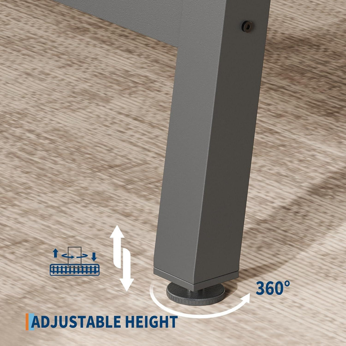 Rechteckiger Esstisch für 6-8 Personen | Industriedesign Holz & Metall