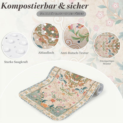 Rutschfeste Badewannenmatte Beige Boho 100x40 cm