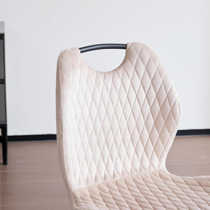 Runder Esstisch Set 100cm mit 4 Samtstühlen – Gelb & Beige
