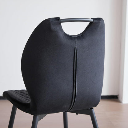 Runder Esstisch Set 100cm mit 4 Samtstühlen – Modern & Komfortabel