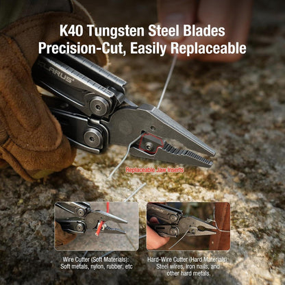 Multifunktionswerkzeug Zange mit Klappmesser & Holster – 20 in 1