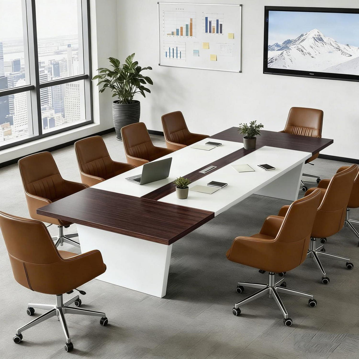 Moderner Konferenztisch 180x100cm – Stabiler Besprechungstisch für Büro