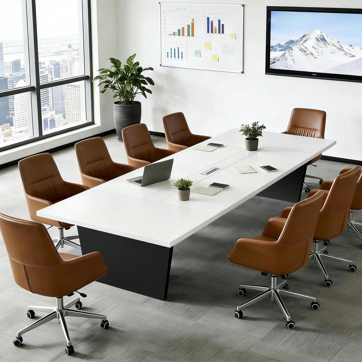 Moderner Konferenztisch 240x120cm – Stabiler Besprechungstisch für Büro