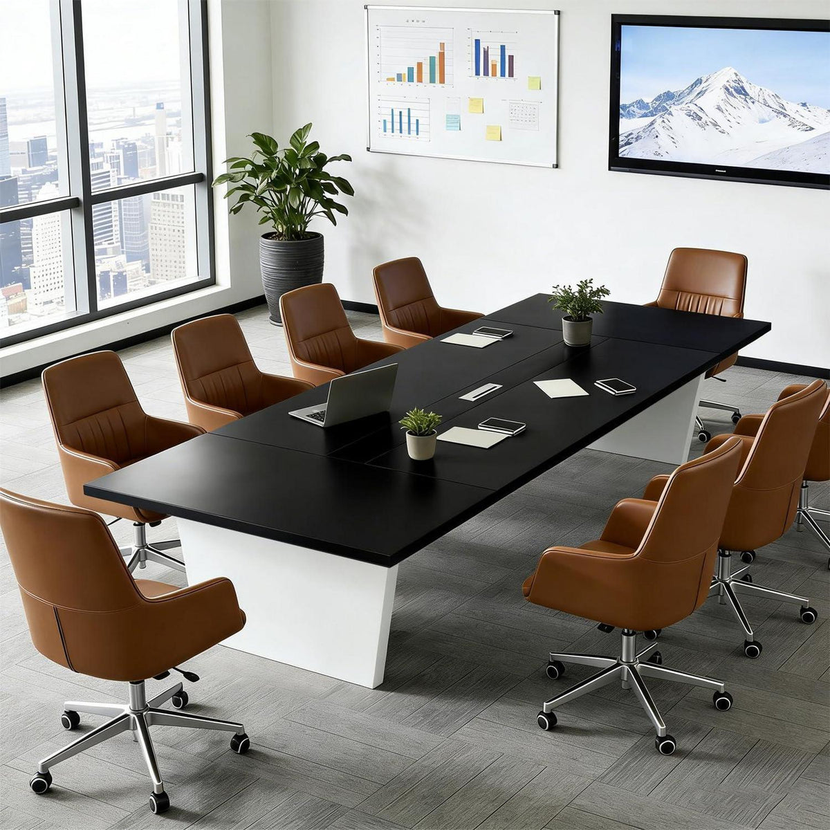 Moderner Konferenztisch 320x120x74cm – Stabiler Meetingtisch für Büro