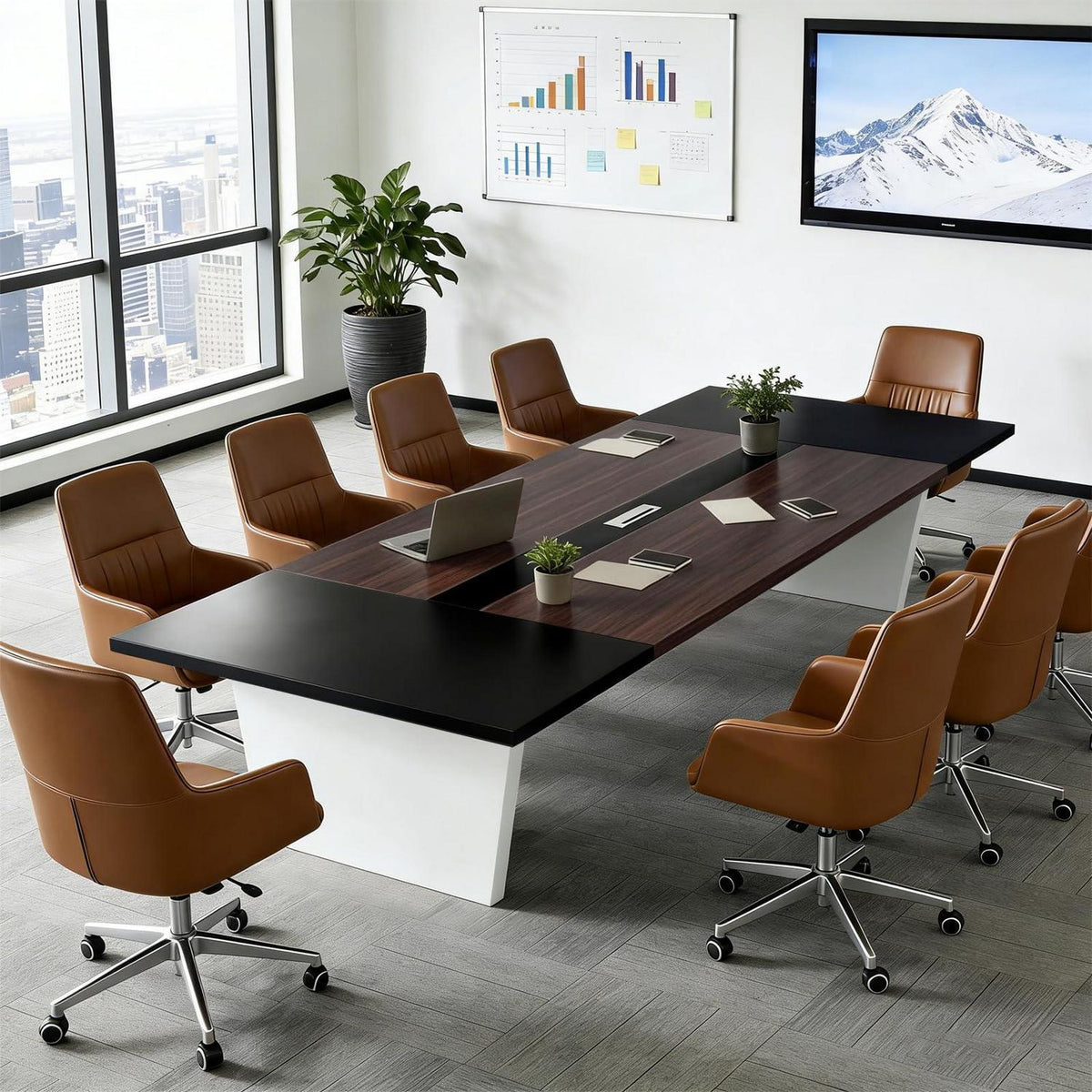 Moderner Konferenztisch 200x120cm – Stabiler Besprechungstisch für Büro