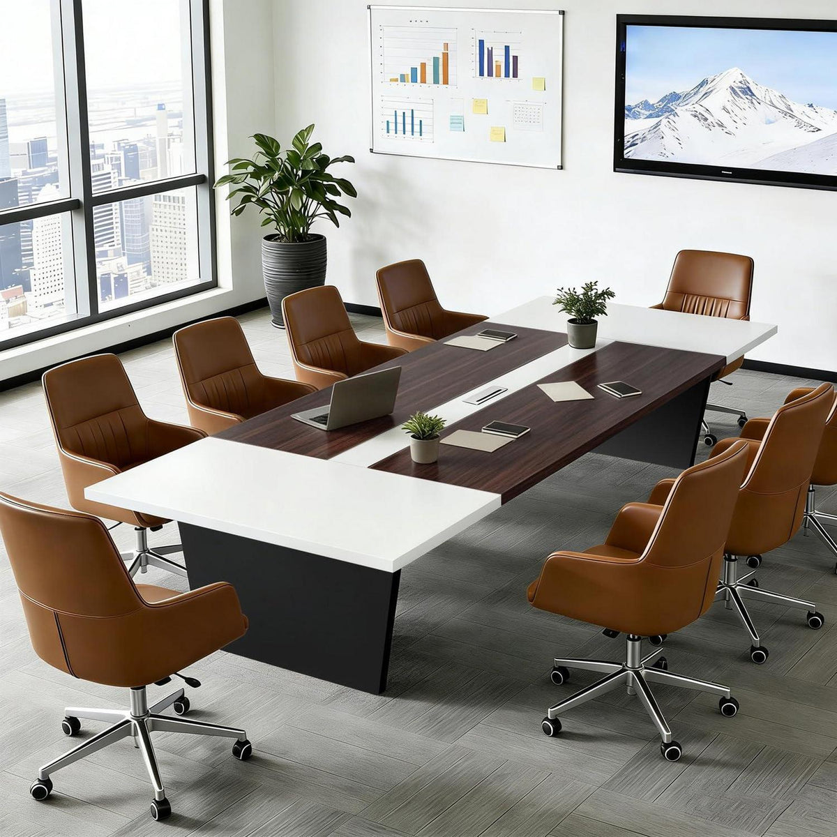 Moderner Konferenztisch 320x120x74cm – Stabiler Meetingtisch für Büro
