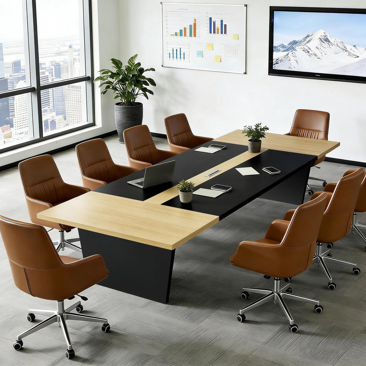 Moderner Konferenztisch Groß – Besprechungstisch für Büro & Meeting