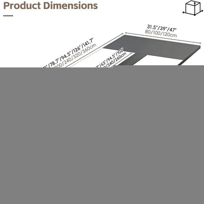 Moderner Konferenztisch 240x100cm – Stabiler Meetingtisch für Büro