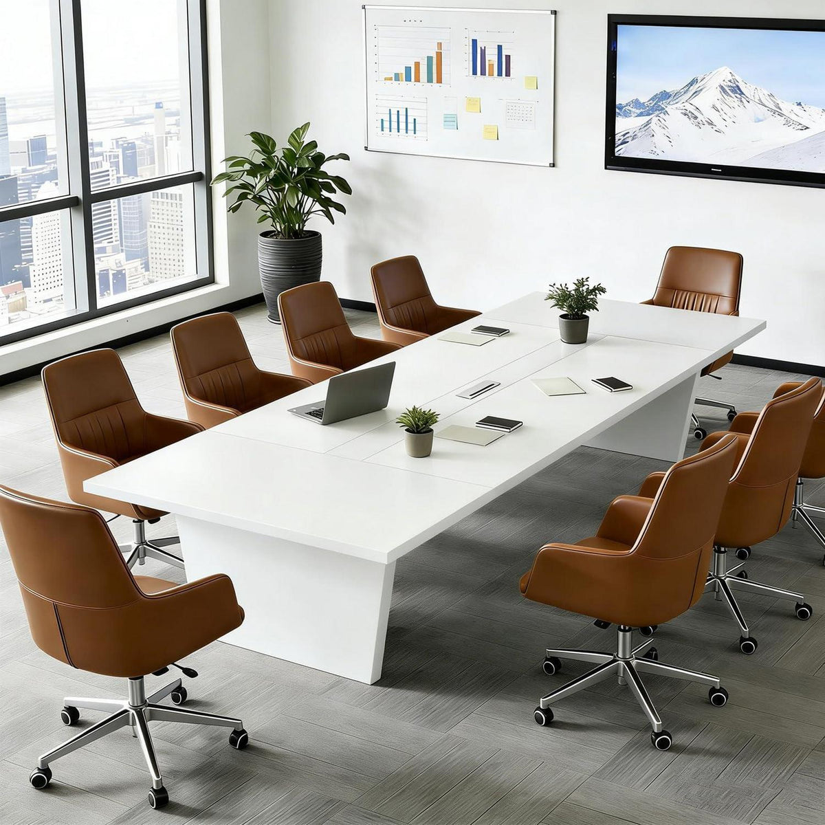Moderner Konferenztisch 360x100cm – Stabiler Besprechungstisch für Büro