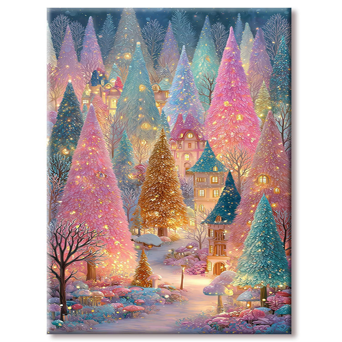 Diamant Painting 30x40cm Buntes Baumdorf – DIY Entspannung