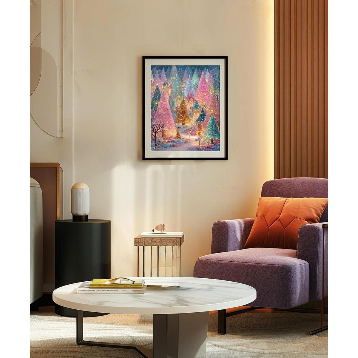 Diamant Painting 30x40cm Buntes Baumdorf – DIY Entspannung