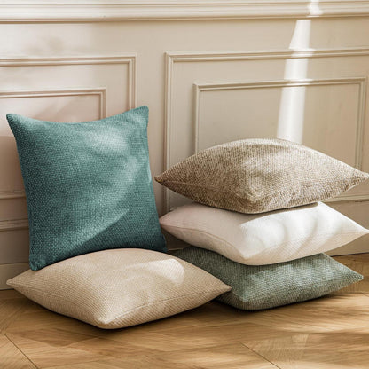 Türkis Chenille Kissenbezug 40x40 cm - 2er Set