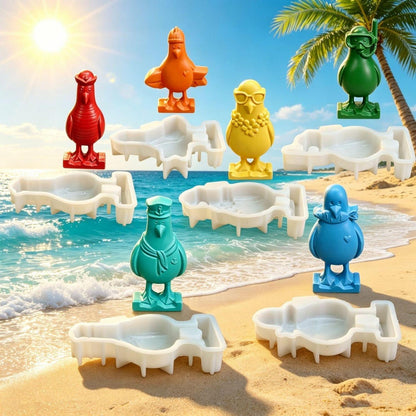 6x Möwe Silikonform Maritim – Gießformen für Kerzen & Seife