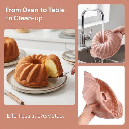 Silikon Gugelhupfform 24cm – Antihaft Backform für Kuchen & mehr