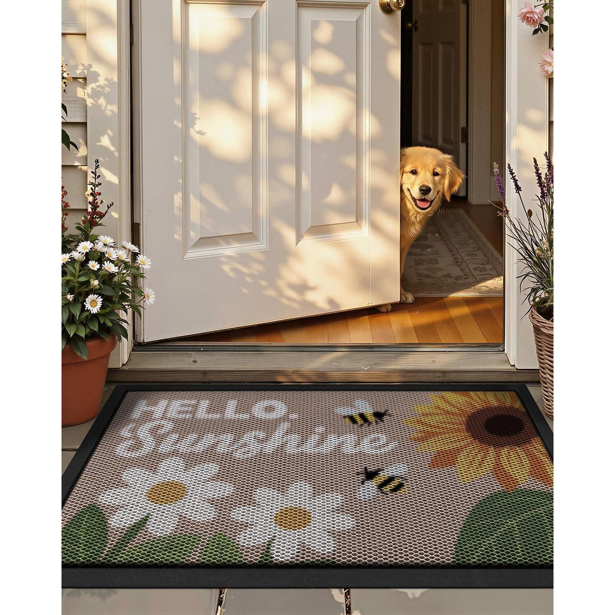 Fußmatte außen 90x150 cm Sonniges Gold – Schmutzfangmatte