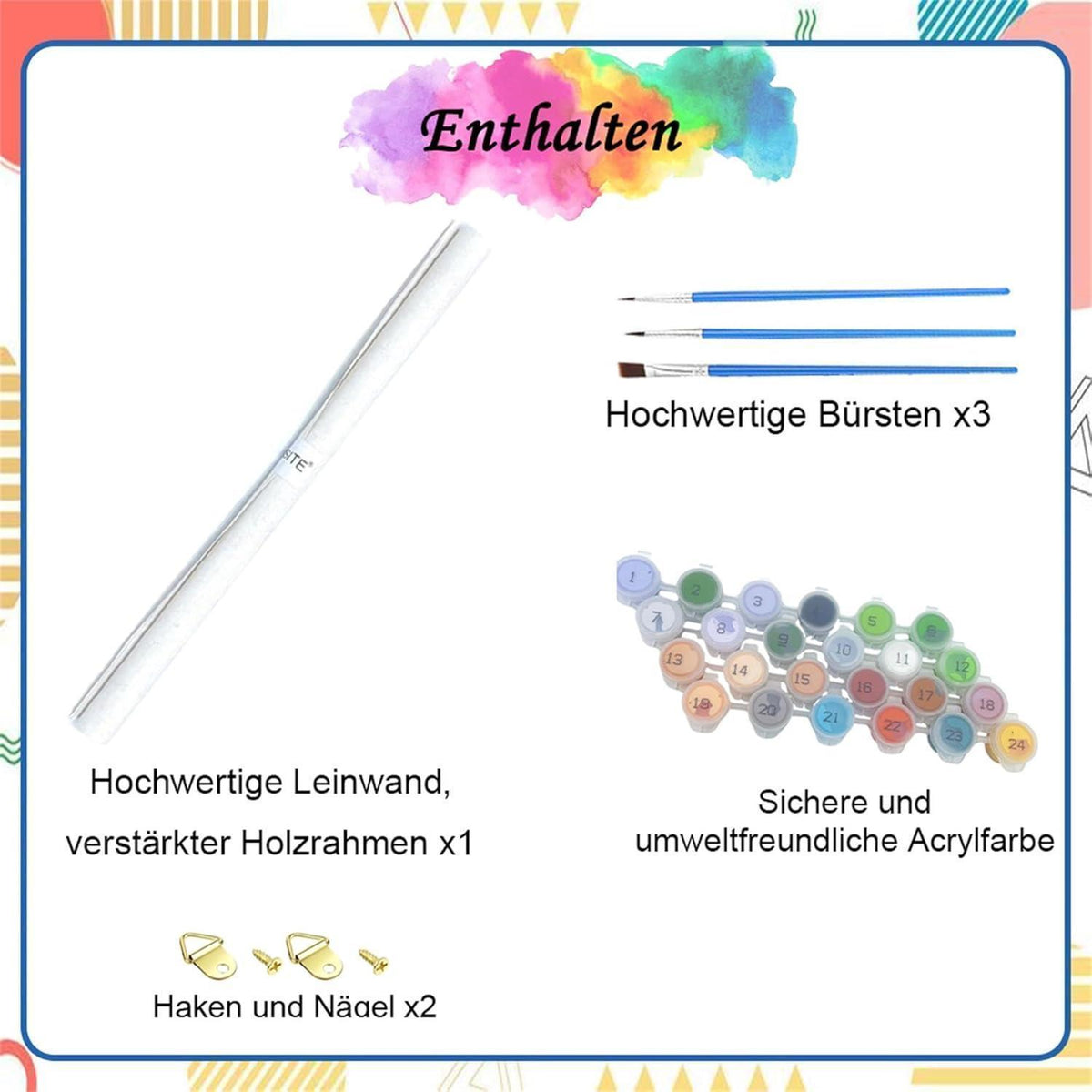 Malen nach Zahlen Erwachsene Basketball – DIY Bastelset Geschenk