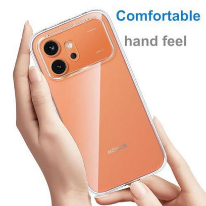 Transparente Honor 600 5G Hülle mit Displayschutz aus Glas