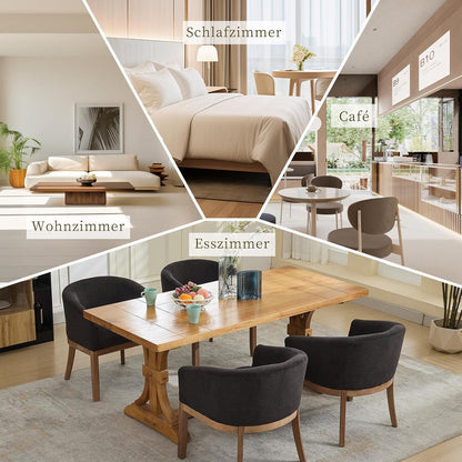 Esszimmerstühle 2er Set mit Armlehnen, Mid Century Design